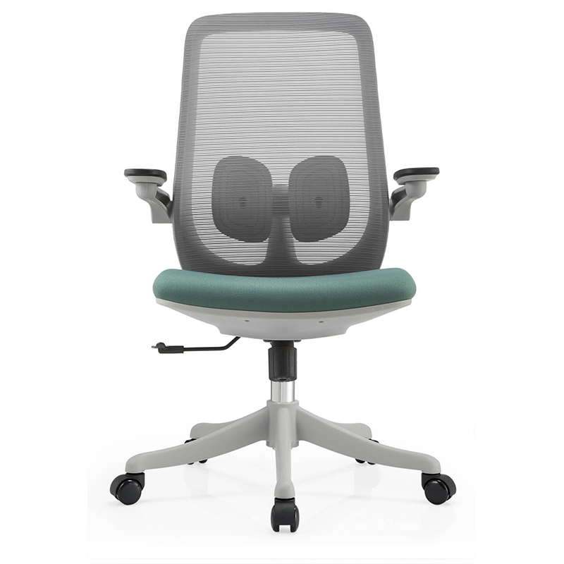 B2-m09 Gray+green środkowy krzesło z tyłu