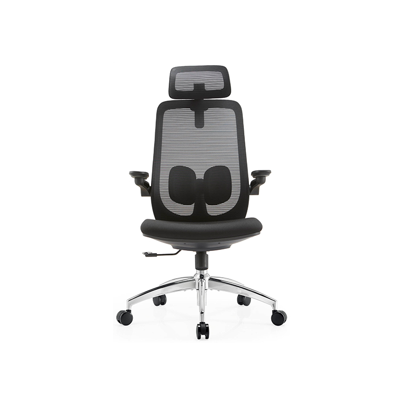 A2-H08 Black High Back Detachable Chromed Base Mesh Chair