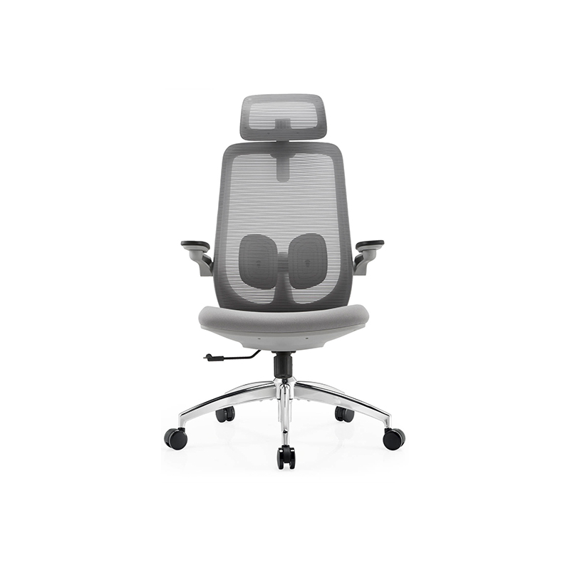 A2-H07 Grey High Back Detachable Chromed Base Mesh Chair