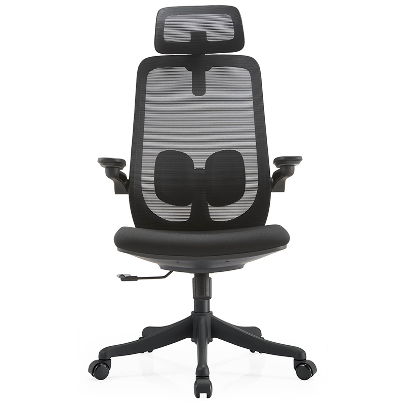 A2-H05 черен висококабинен стол на гърба