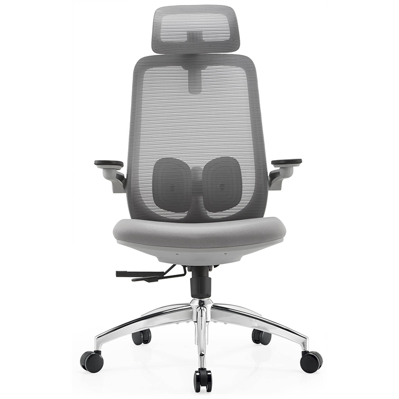 A2-H09 Gray High Back Detachable Chromed Base Mesh Chair