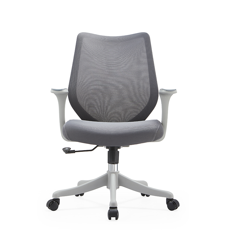 YC-033 Grey Mid Back Without Lumbar Support and Lumbar Pillow Mesh Chair