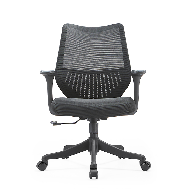 YC-030 Black midden rug met lumbale ondersteuning en lumbale kussenmesh stoel